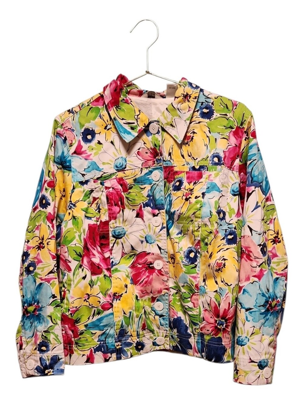Laura Ashley Woman Floral Multicolor Women's Cotton Jacket 1X